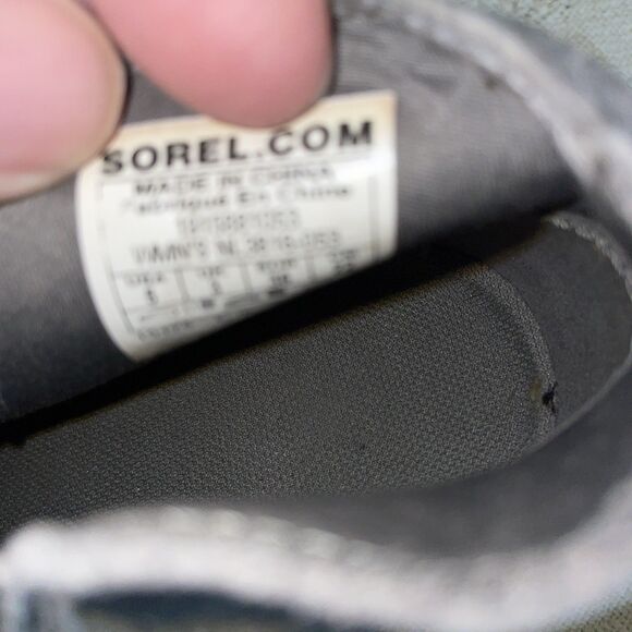 Sorel Women’s Ankle Boots Size 5 M Gray Leather Hiking Rugged - Picture 3 of 12